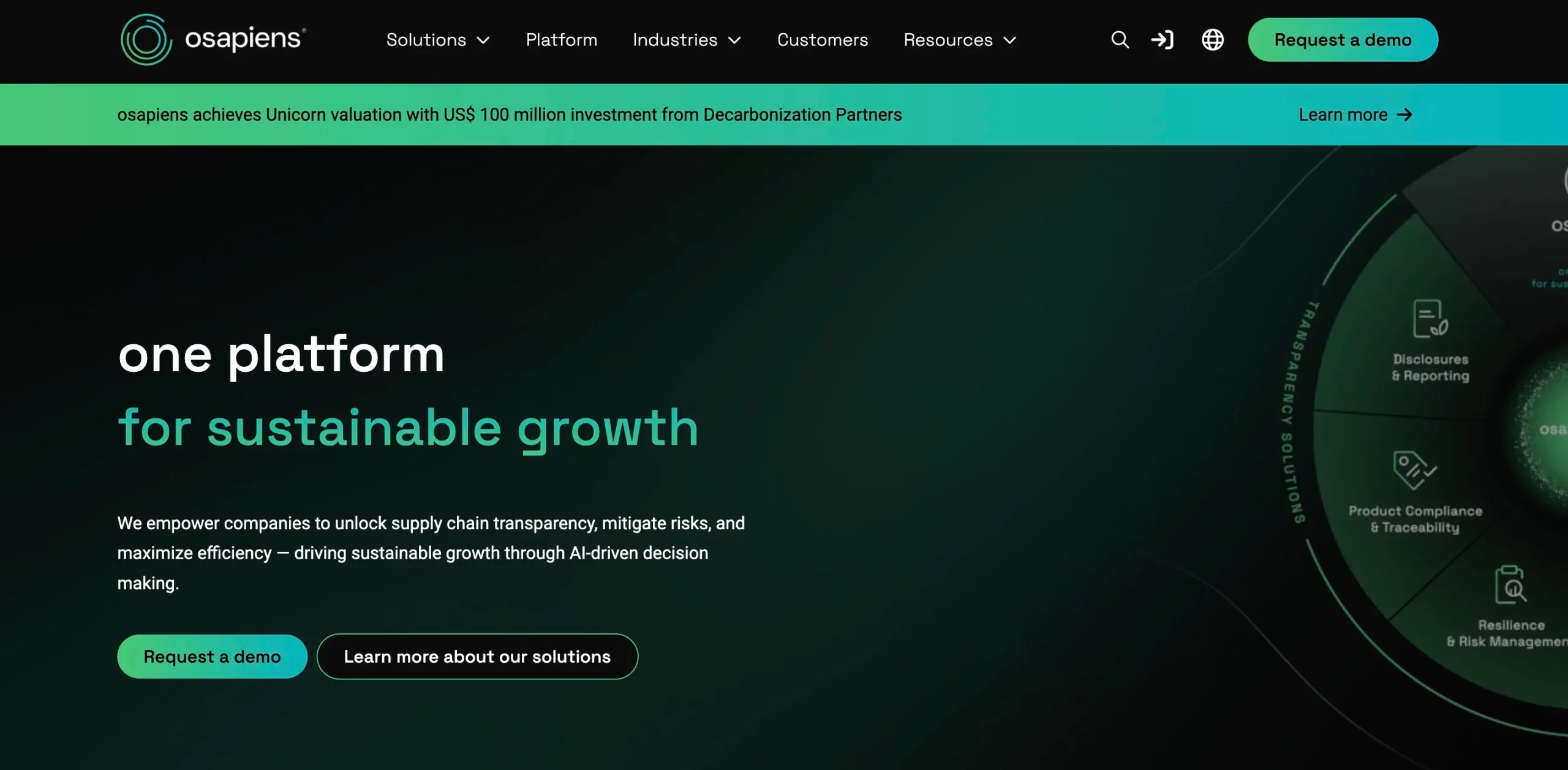 Osapiens homepage