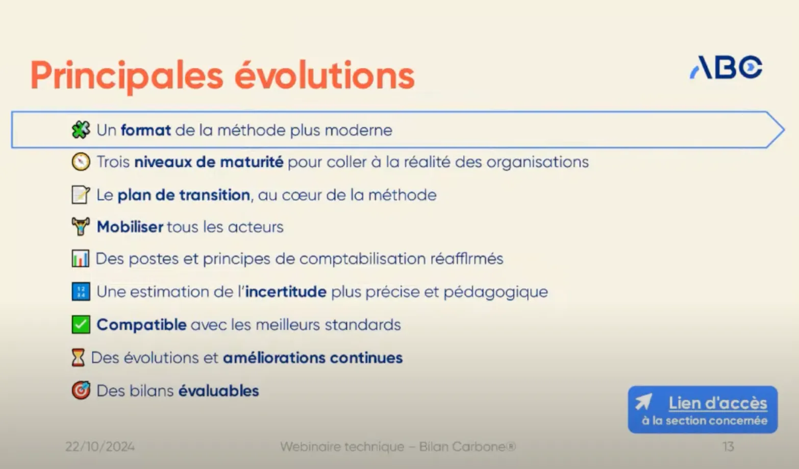 Évolutions Bilan Carbone entreprise 2025